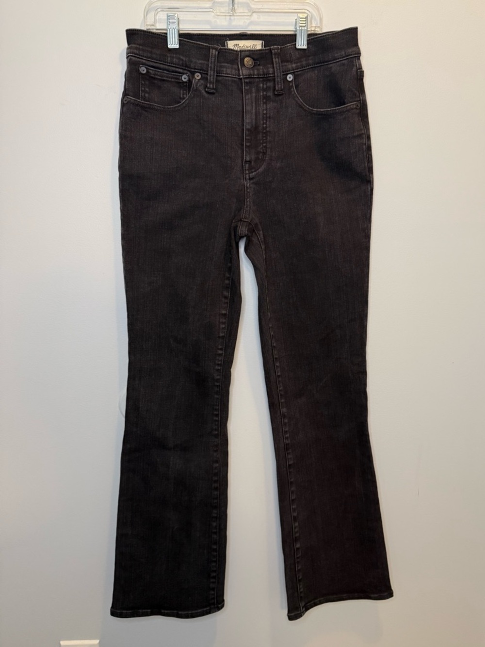 Madewell Mid-Rise Kick Out Jeans in Black Wash Size 28 Tall